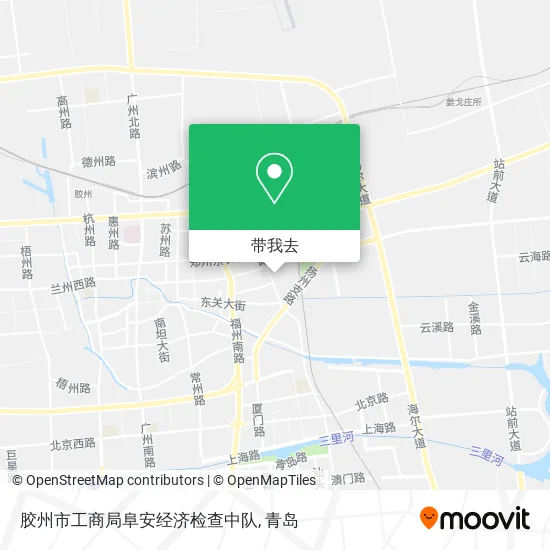 胶州市工商局阜安经济检查中队地图