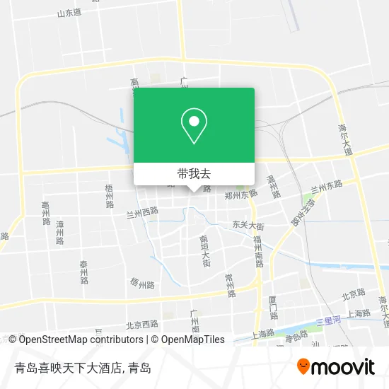 青岛喜映天下大酒店地图