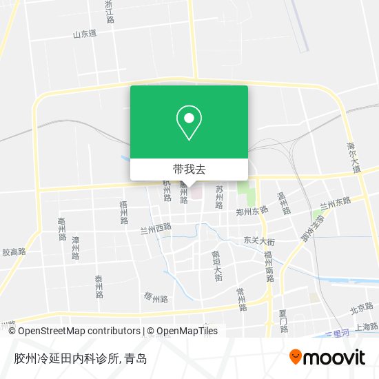 胶州冷延田内科诊所地图
