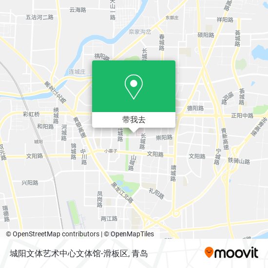 城阳文体艺术中心文体馆-滑板区地图