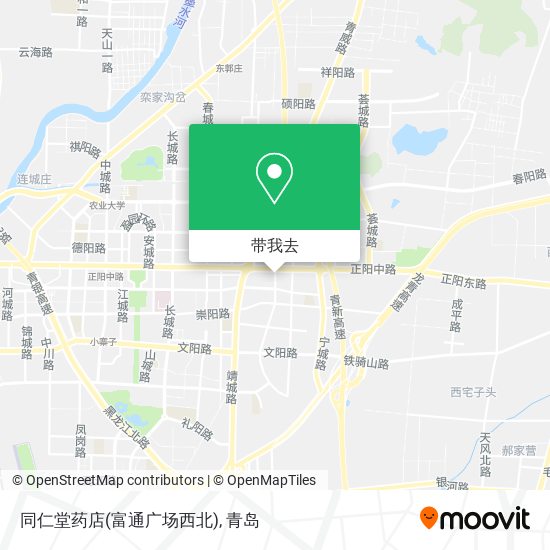 同仁堂药店(富通广场西北)地图