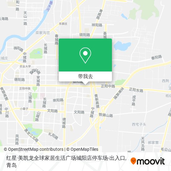 红星·美凯龙全球家居生活广场城阳店停车场-出入口地图