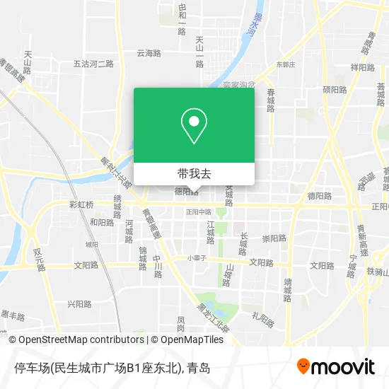 停车场(民生城市广场B1座东北)地图