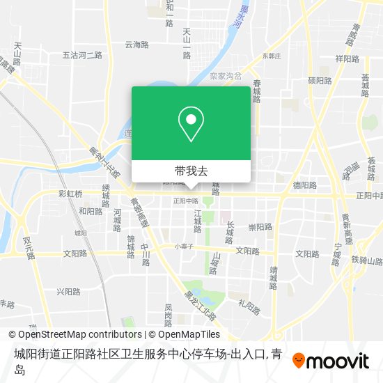 城阳街道正阳路社区卫生服务中心停车场-出入口地图