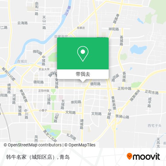 韩牛名家（城阳区店）地图