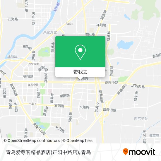 青岛爱尊客精品酒店(正阳中路店)地图