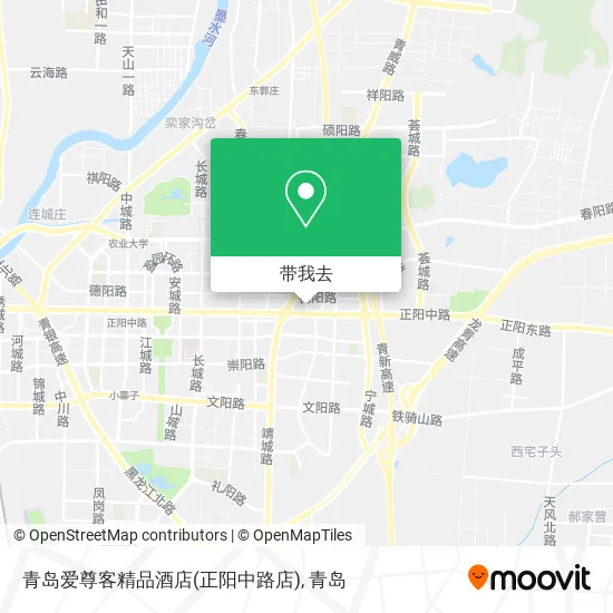 青岛爱尊客精品酒店(正阳中路店)地图