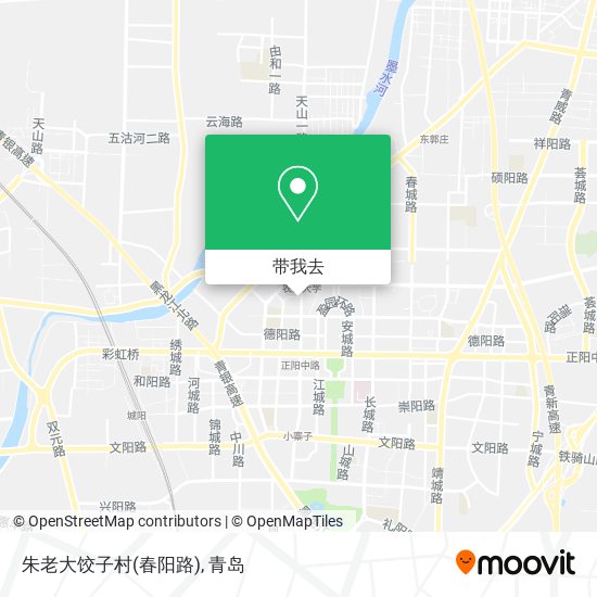 朱老大饺子村(春阳路)地图
