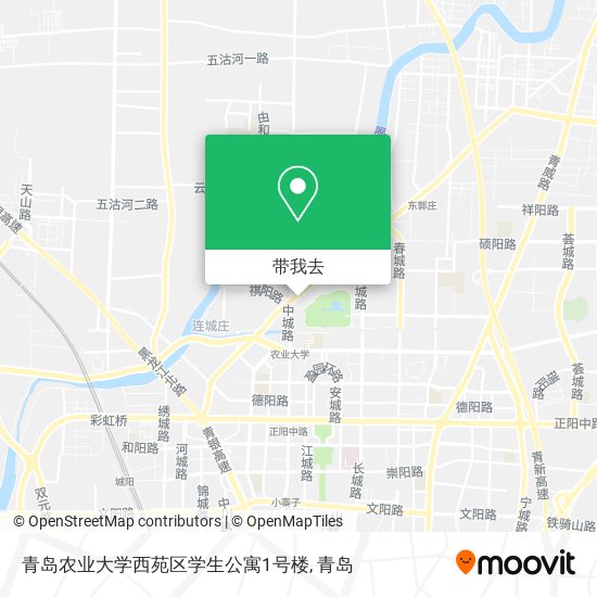 青岛农业大学西苑区学生公寓1号楼地图