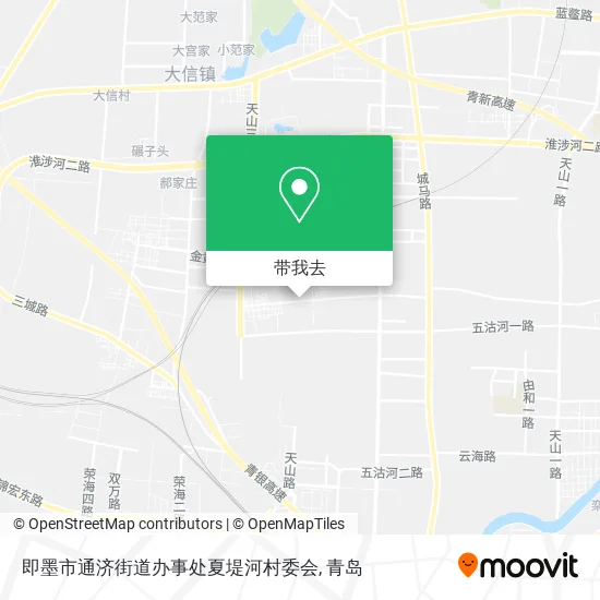 即墨市通济街道办事处夏堤河村委会地图