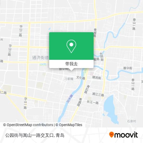 公园街与嵩山一路交叉口地图