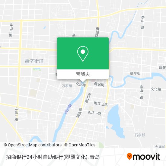 招商银行24小时自助银行(即墨文化)地图