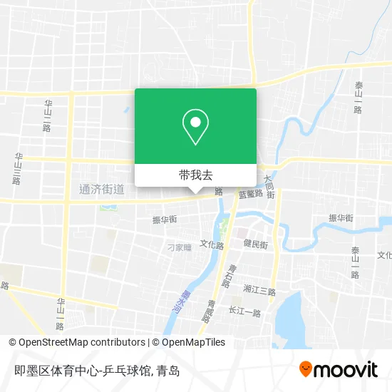 即墨区体育中心-乒乓球馆地图