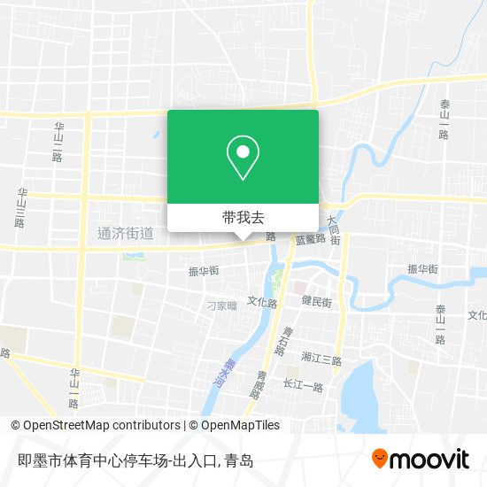 即墨市体育中心停车场-出入口地图