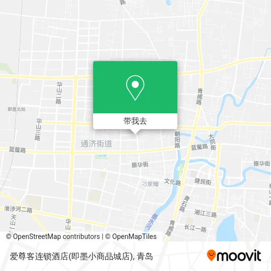 爱尊客连锁酒店(即墨小商品城店)地图