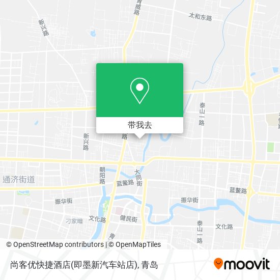 尚客优快捷酒店(即墨新汽车站店)地图