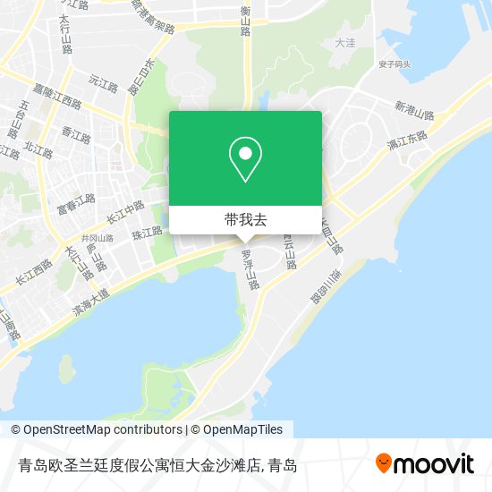 青岛欧圣兰廷度假公寓恒大金沙滩店地图