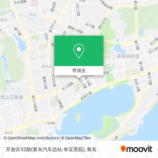 开发区52路(黄岛汽车总站-阜安景苑)地图