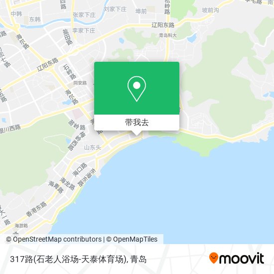 317路(石老人浴场-天泰体育场)地图