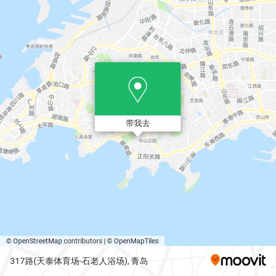 317路(天泰体育场-石老人浴场)地图