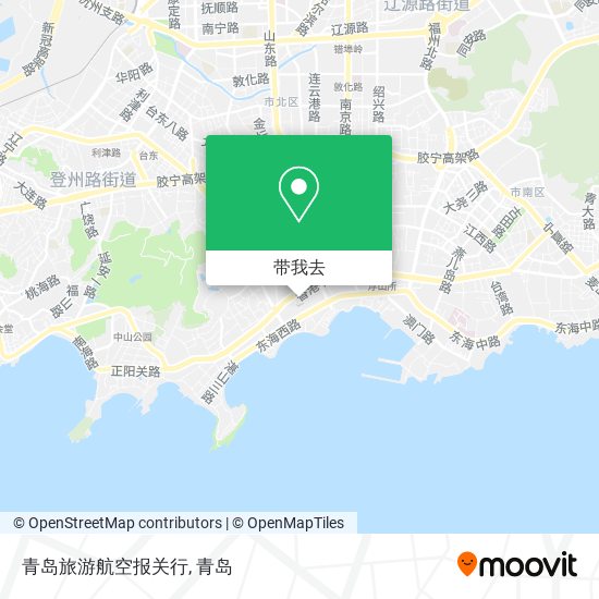 青岛旅游航空报关行地图