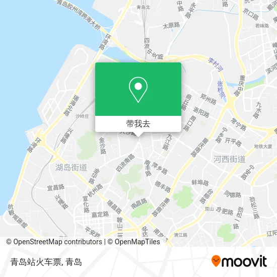 青岛站火车票地图