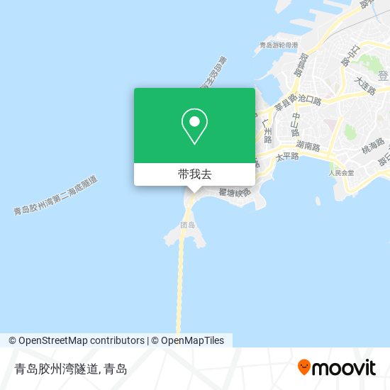 青岛胶州湾隧道地图