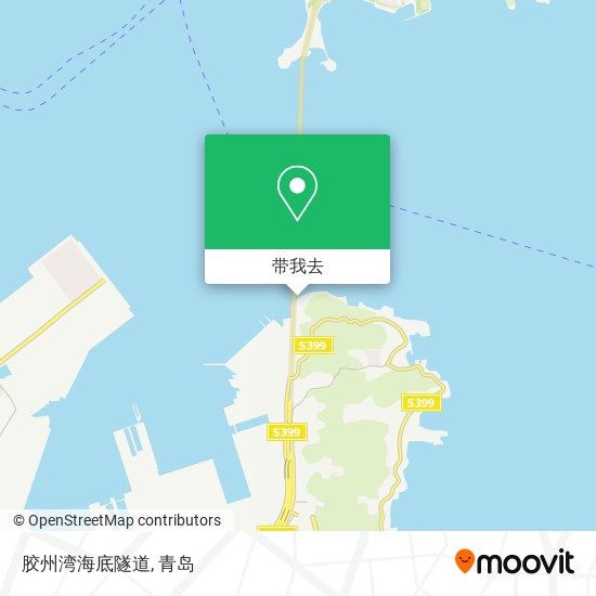 胶州湾海底隧道地图