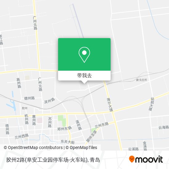 胶州2路(阜安工业园停车场-火车站)地图