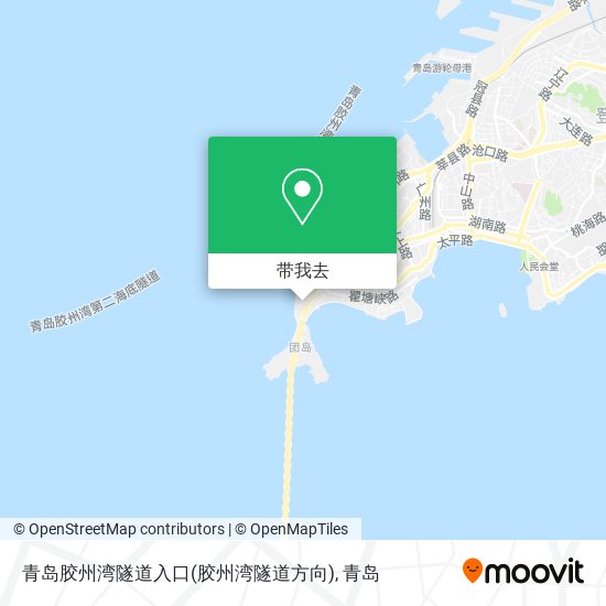 青岛胶州湾隧道入口(胶州湾隧道方向)地图