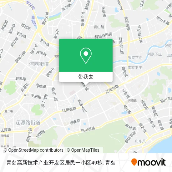 青岛高新技术产业开发区居民一小区49栋地图