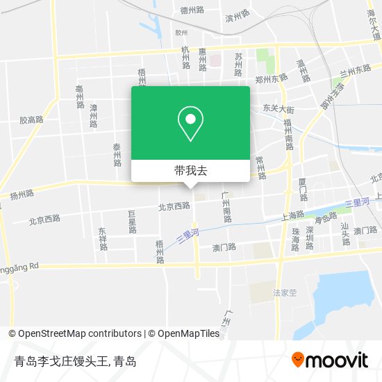 青岛李戈庄馒头王地图