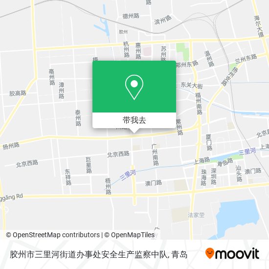 胶州市三里河街道办事处安全生产监察中队地图