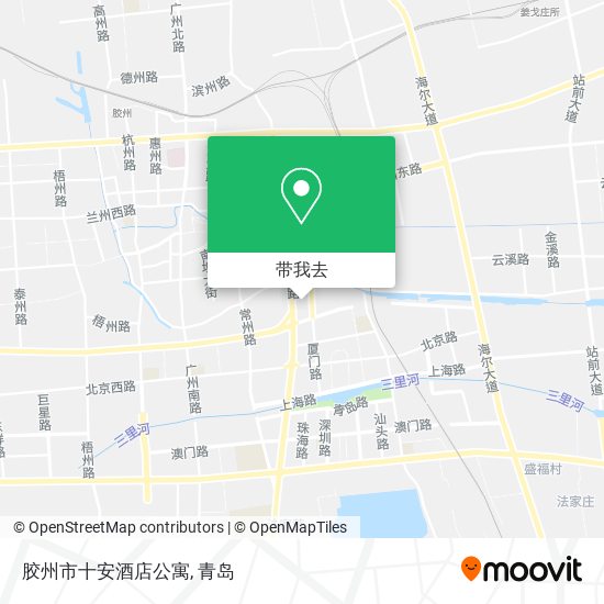 胶州市十安酒店公寓地图
