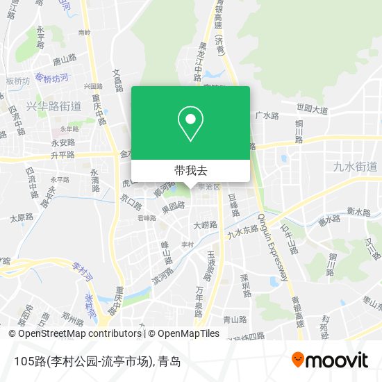 105路(李村公园-流亭市场)地图