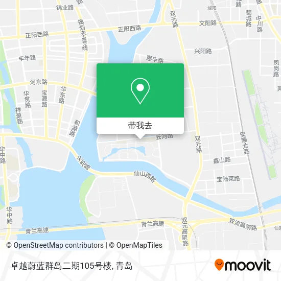 卓越蔚蓝群岛二期105号楼地图
