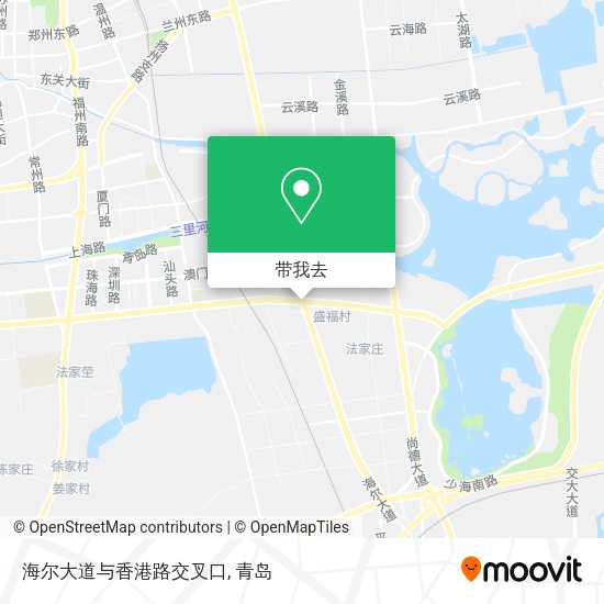 海尔大道与香港路交叉口地图
