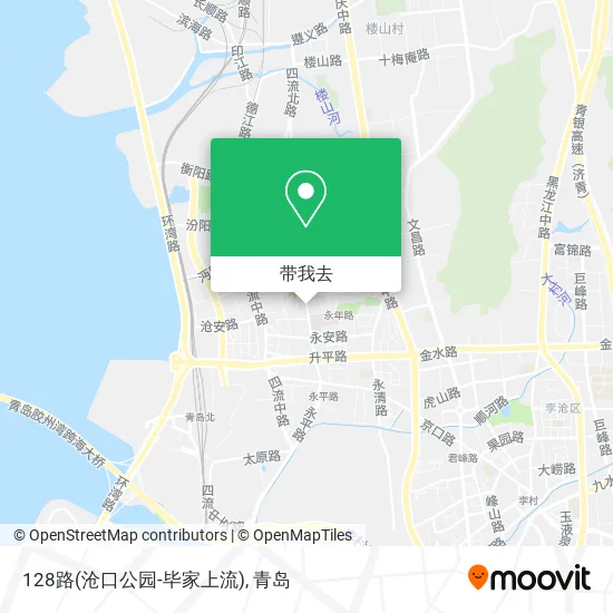 128路(沧口公园-毕家上流)地图