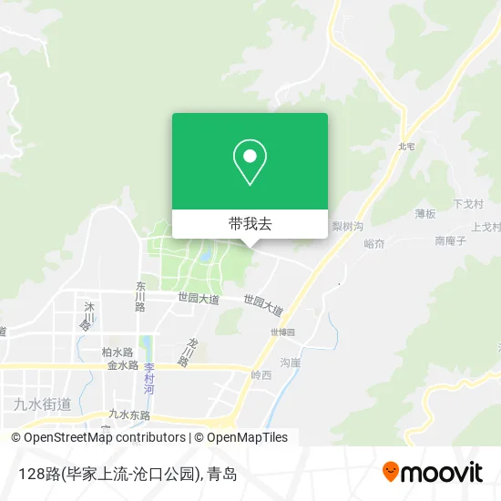 128路(毕家上流-沧口公园)地图