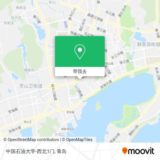 中国石油大学-西北1门地图