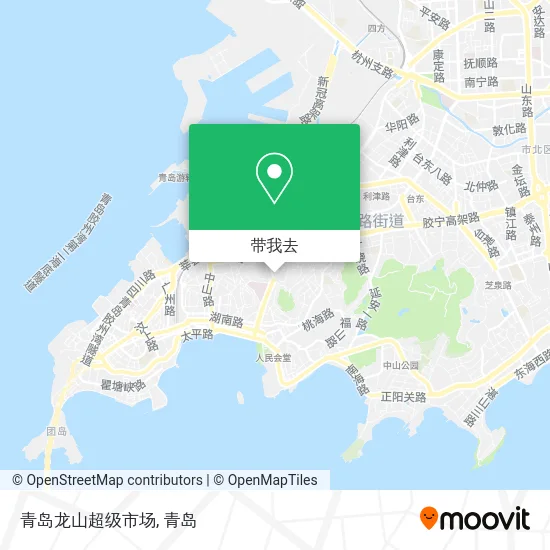 青岛龙山超级市场地图
