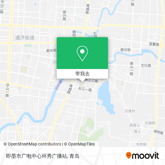 即墨市广电中心环秀广播站地图