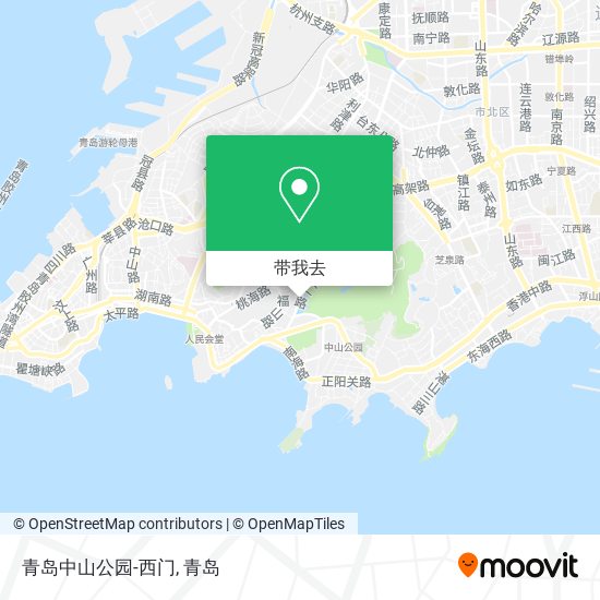 青岛中山公园-西门地图