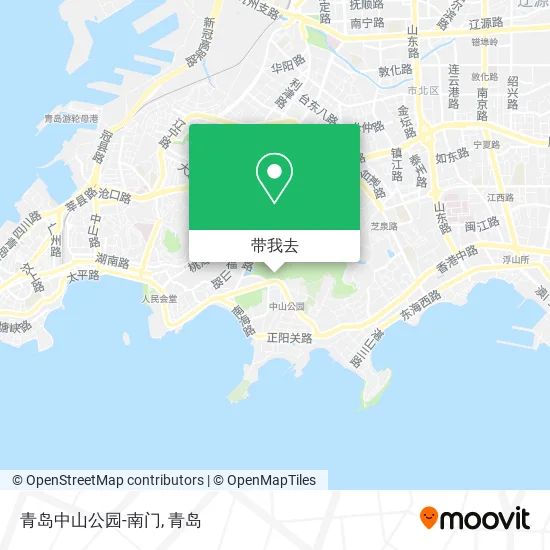 青岛中山公园-南门地图