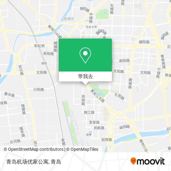 青岛机场优家公寓地图