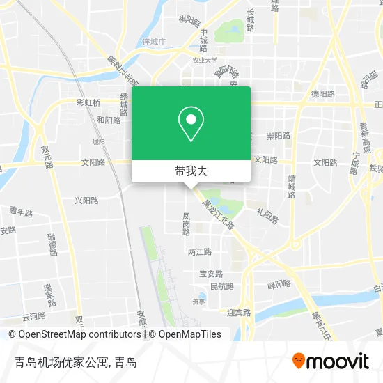 青岛机场优家公寓地图