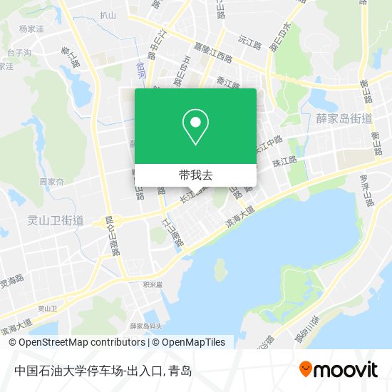 中国石油大学停车场-出入口地图