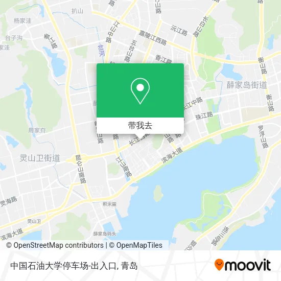 中国石油大学停车场-出入口地图