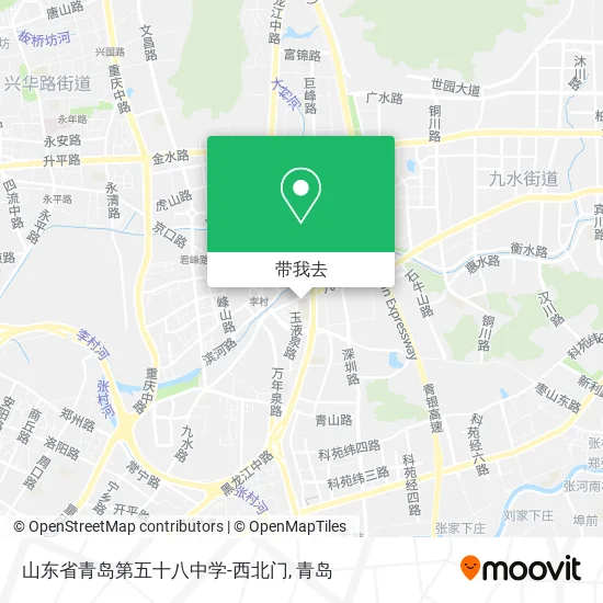 山东省青岛第五十八中学-西北门地图