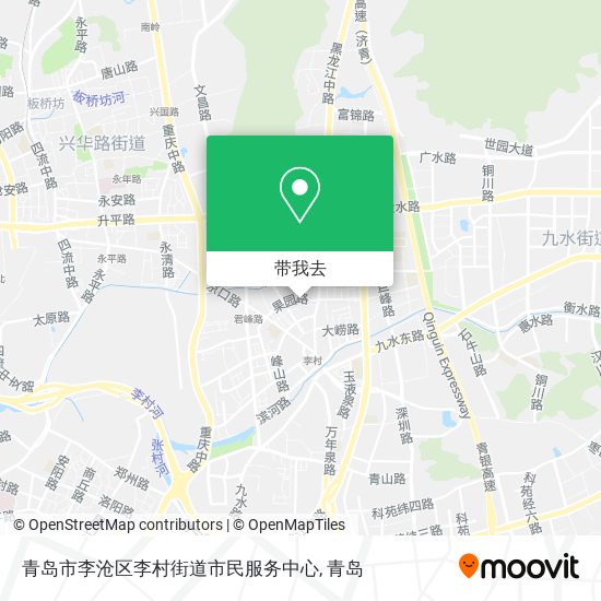 青岛市李沧区李村街道市民服务中心地图